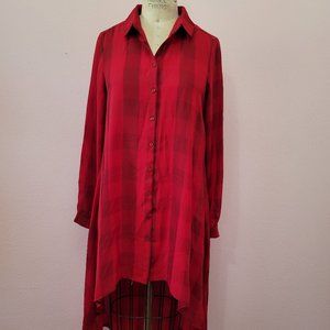 Plaid Hi-Lo A-Line shirts